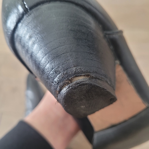 Vintage 80's black genuine leather mid calf boots Size 7 - Picture 16 of 16